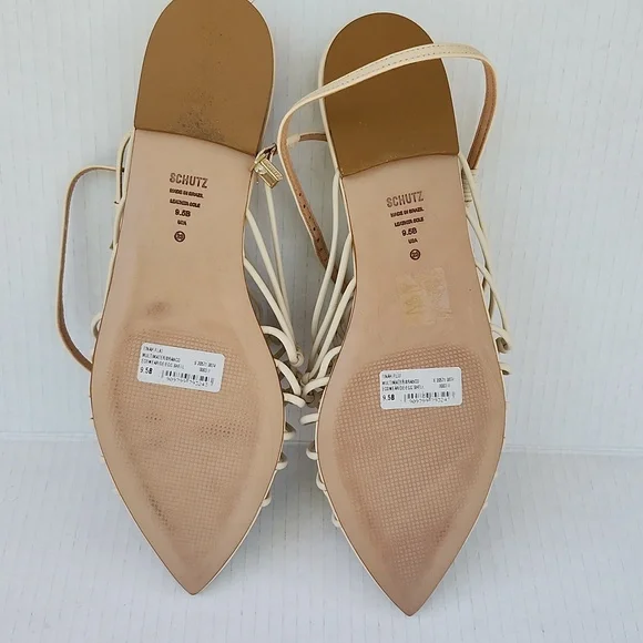 NIB SCHUTZ TINAH LEATHER SANDAL - Picture 8 of 14